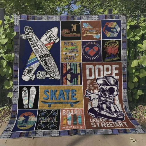 Skateboarding We Are Born To Skate Quilt Blanket Perfect Gifts For Skaters Great Customized Blanket Gifts For Birthday Christmas Thanksgiving