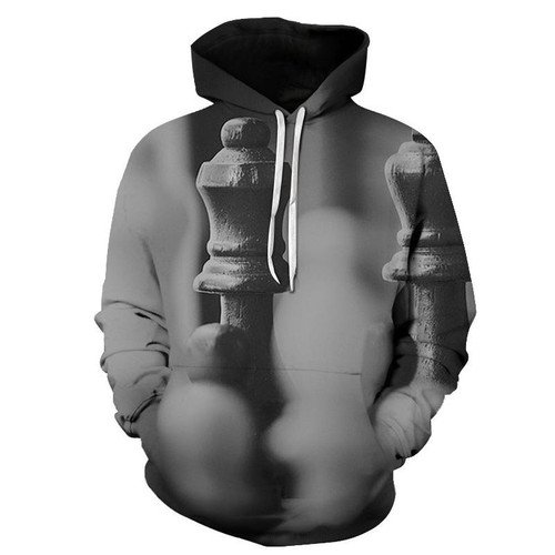 Black White Chess 3D All Over Print Hoodie, Or Zip-up Hoodie