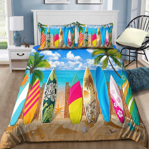 Surfboard Bed Sheets Spread Duvet Cover Bedding Set