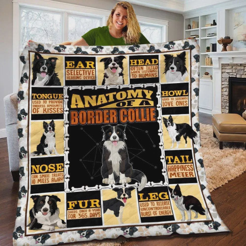 Border Collie Howl Used To Serenade Love Ones Quilt Blanket Great Customized Blanket Gifts For Birthday Christmas Thanksgiving