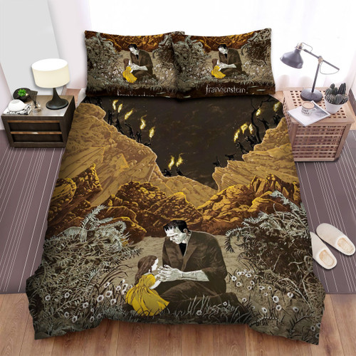 Frankenstein Father And Daughter Bed Sheets Spread Comforter Duvet Cover Bedding Sets