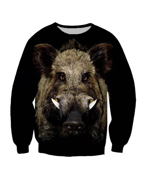 Wild Boar For Unisex Ugly Christmas Sweater, All Over Print Sweatshirt