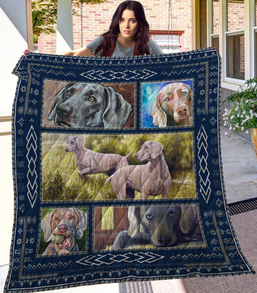 Weimaraner Picture Art Quilt Blanket Great Customized Blanket Gifts For Birthday Christmas Thanksgiving