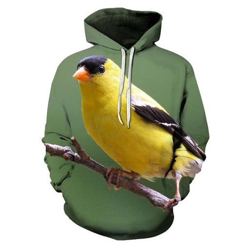 Yellow Sparrow Bird Face For Unisex 3D All Over Print Hoodie, Or Zip-up Hoodie