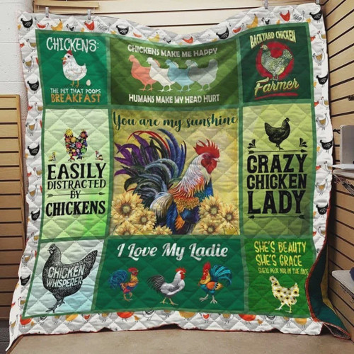Chicken She's Beauty She's Grate She'll Peck You In the Face Quilt Blanket Great Customized Blanket Gifts For Birthday Christmas Thanksgiving