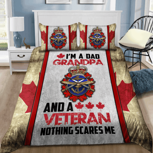Grandpa Canadian Military Veteran Duvet Cover Bedding Set