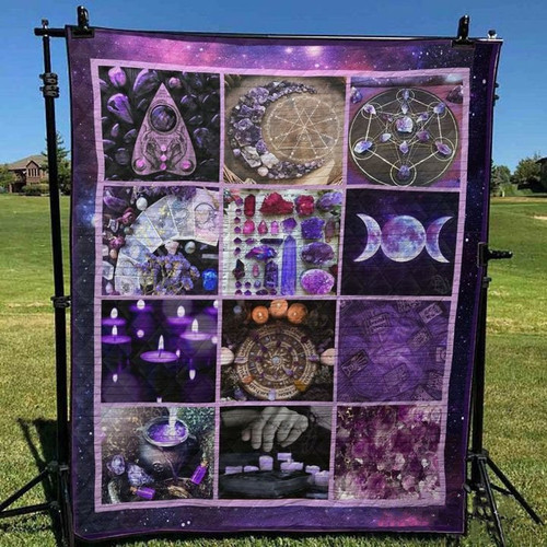 Wicca Symbol Quilt Blanket Great Customized Gifts For Birthday Christmas Thanksgiving Perfect Gifts For Wicca Lover