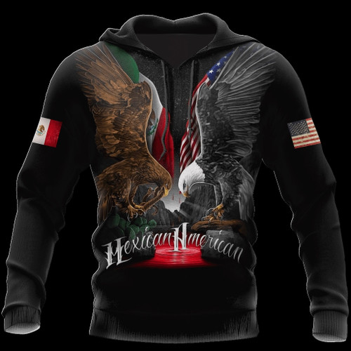 Eagle Mexican American 3D All Over Print Hoodie, Or Zip-up Hoodie
