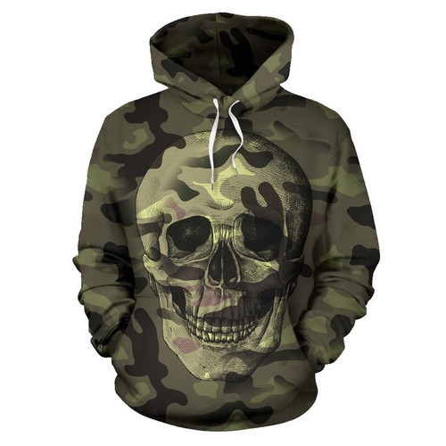 Camo Skull 3D All Over Print Hoodie