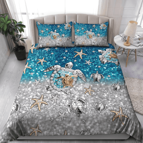 Starfish With Sea Turtle Duvet Cover Bedding Set