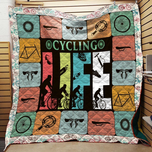 Cycling Life Quilt Blanket Great Customized Blanket Gifts For Birthday Christmas Thanksgiving