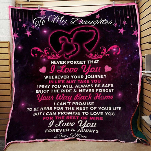 Personalized To My Daughter From Mom I Love You Forever And Always Quilt Blanket Great Customized Gifts For Birthday Christmas Thanksgiving Perfect Gifts For Daughter