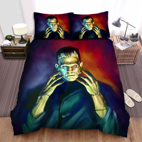 Frankenstein Oil Paint Bed Sheets Spread Comforter Duvet Cover Bedding Sets