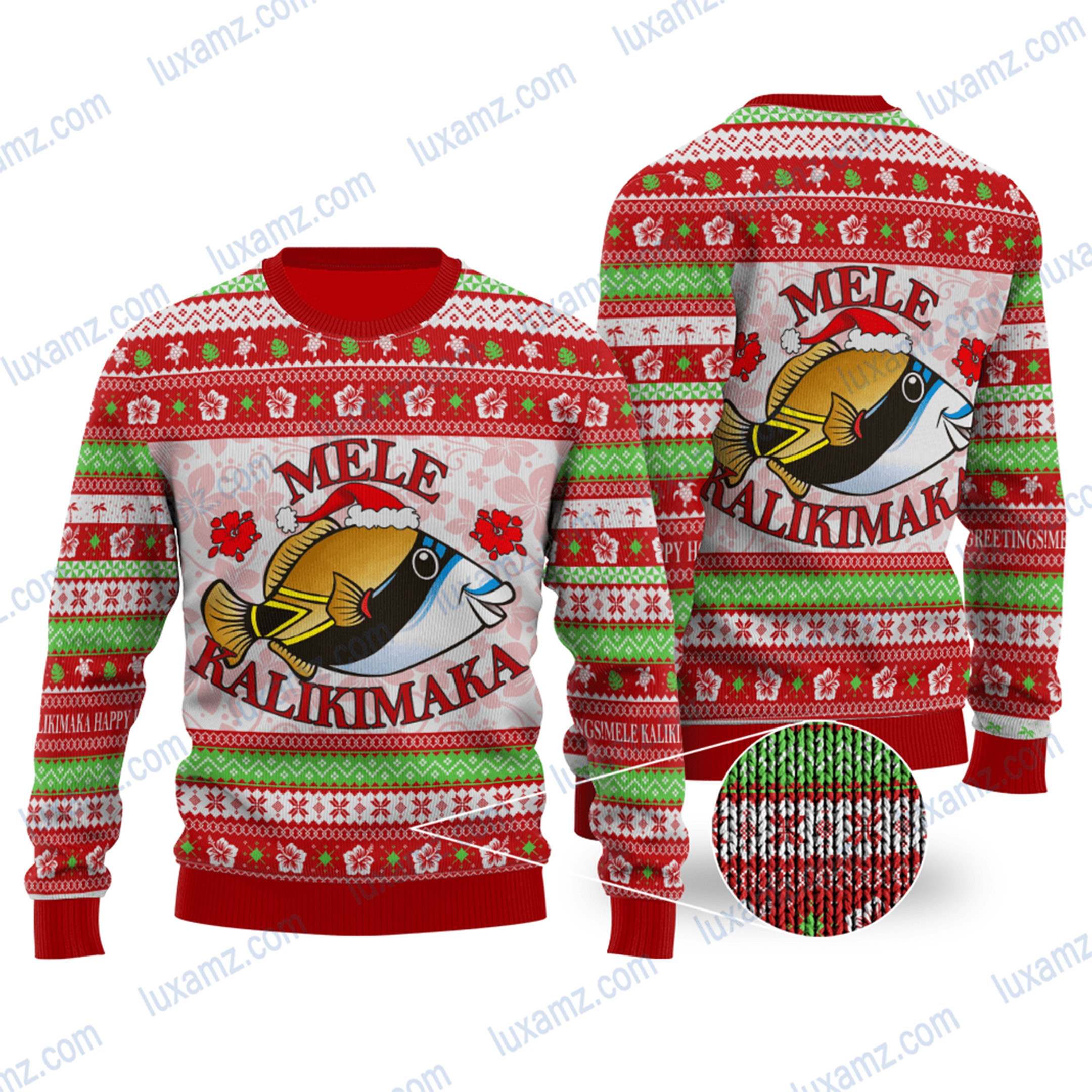 Polynesian Hawaii Mele Kalikimaka Ugly Christmas Sweater, All Over Print Sweatshirt