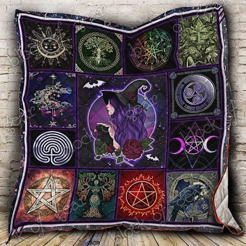 Pagan Symbols Wicca Quilt Blanket Great Customized Blanket Gifts For Birthday Christmas Thanksgiving