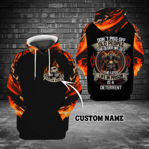 Personalized Don’t Piss Off Old Biker Motorcycle All Over Print Hoodie, Or Zip-up Hoodie