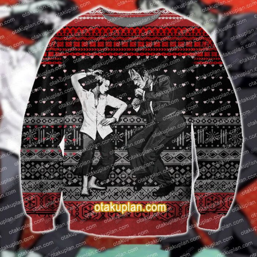 Pulp Frankenstein Ugly Christmas Sweater, All Over Print Sweatshirt