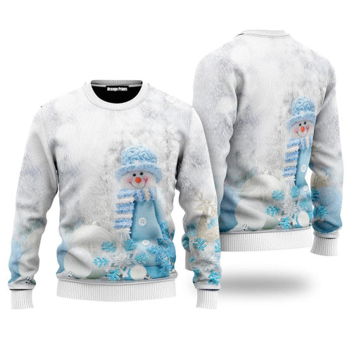 Christmas Blue Snowman Ugly Christmas Sweater , Christmas Blue Snowman 3D All Over Printed Sweater