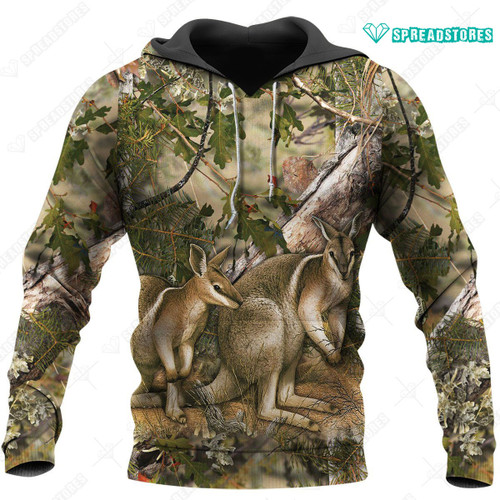 Beautiful Kangaroo Wildlife 3D Hoodie