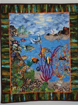 Fishes And Animals In The Ocean And Blue Sky Quilt Blanket Great Customized Blanket Gifts For Birthday Christmas Thanksgiving