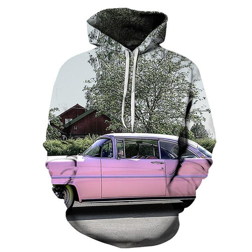 Pink Car For Unisex 3D All Over Print Hoodie, Or Zip-up Hoodie