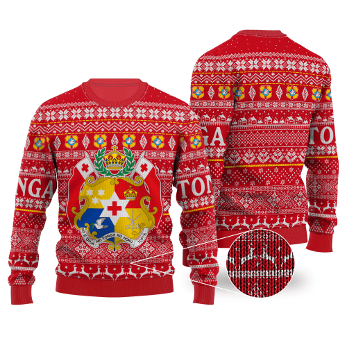 Tonga Ugly Christmas Sweater, All Over Print Sweatshirt