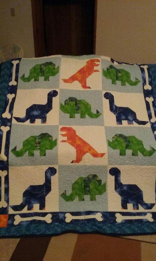 Colorful Dinosaur Pattern Quilt Blanket Great Customized Gifts For Birthday Christmas Thanksgiving Perfect Gifts For Dinosaur Lover