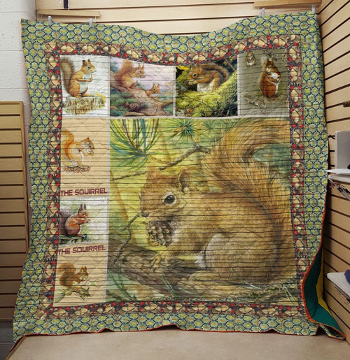 Squirrel On Tree The Squirrel Standing Quilt Blanket Great Customized Blanket Gifts For Birthday Christmas Thanksgiving