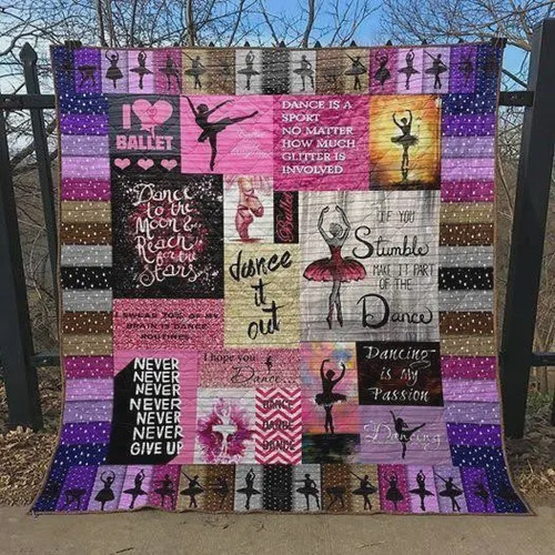 Ballet Dance To The Moon And Reach For The Stars Quilt Blanket Great Customized Blanket Gifts For Birthday Christmas Thanksgiving