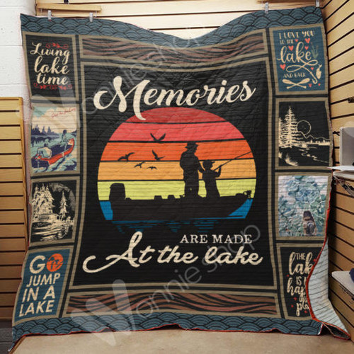 Memories Are Made At The Lake Quilt Blanket Great Customized Blanket Gifts For Birthday Christmas Thanksgiving