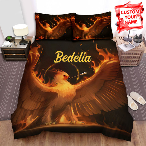 Personalized Phoenix Holding An Arrow In The Mouth Bed Sheets Spread Duvet Cover Bedding Sets