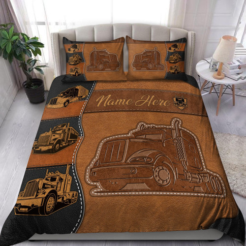 Personalized Trucker Duvet Cover Bedding Set