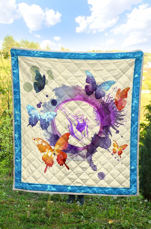 Swimming Butterfly Quilt Blanket Great Gifts For Birthday Christmas Thanksgiving Anniversary