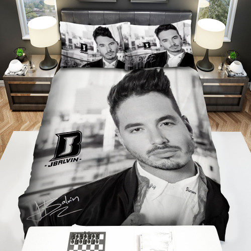 J Balvin And His Signature Wallpaper Bed Sheets Spread Duvet Cover Bedding Sets
