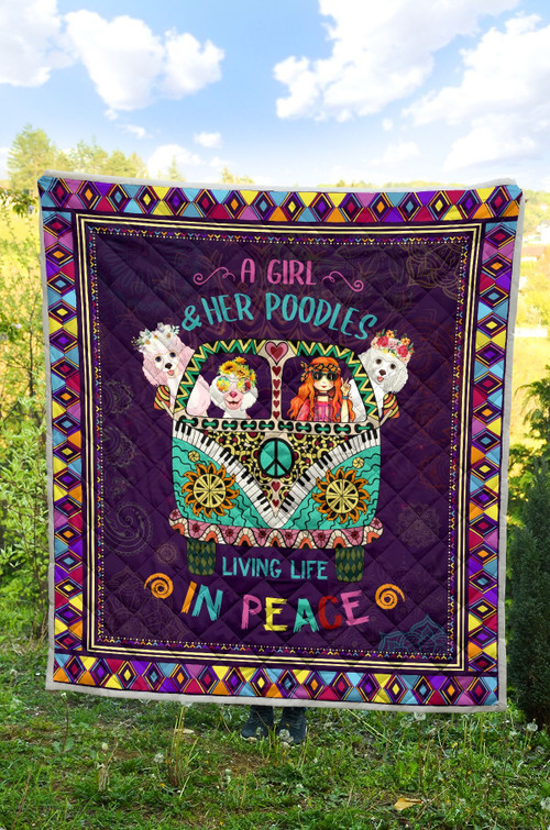 Poodle Quilt Blanket Great Gifts For Birthday Christmas Thanksgiving Anniversary