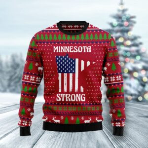 Minnesota Strong For Unisex Ugly Christmas Sweater, All Over Print Sweatshirt