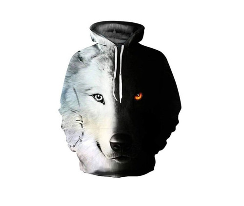 Winter Wolf Husky 3D Hoodie All Over Print, Zip-up Hoodie