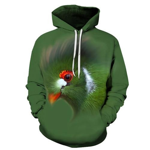 Green Bird 3D All Over Print Hoodie, Or Zip-up Hoodie