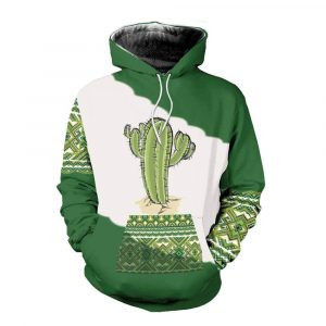 Green Cactus 3D All Over Print Hoodie, Or Zip-up Hoodie