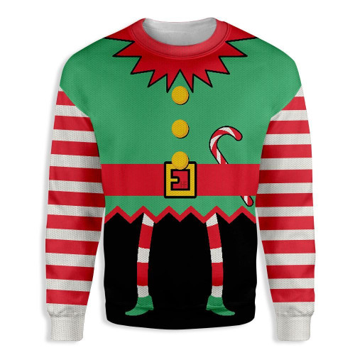 Elf Christmas For Unisex Ugly Christmas Sweater, All Over Print