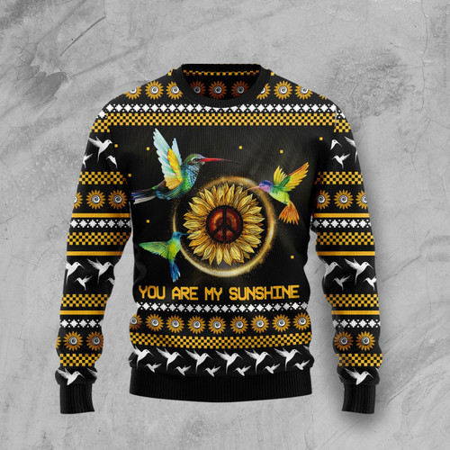 Hummingbird Ugly Christmas Sweater, All Over Print Sweatshirt
