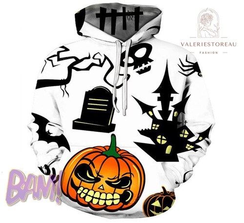 Pumpkin Halloween Unisex 3D All Over Print Hoodie, Or Zip-up Hoodie