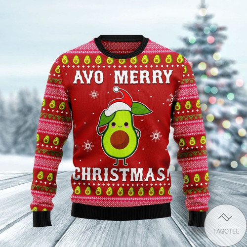 Avo Merry Christmas Ugly Christmas Sweater, All Over Print Sweatshirt