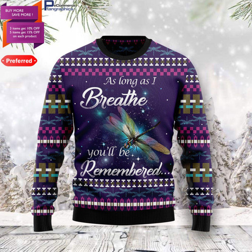 Dragonfly Angel Ugly Christmas Sweater, All Over Print Sweatshirt