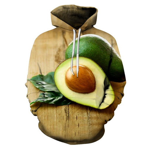 Organic Avocado 3D All Over Print Hoodie, Or Zip-up Hoodie