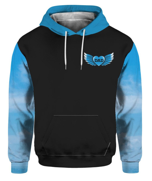 I m A Dad To A Child With Wing 3D All Over Printed Hoodie, Zip- Up Hoodie