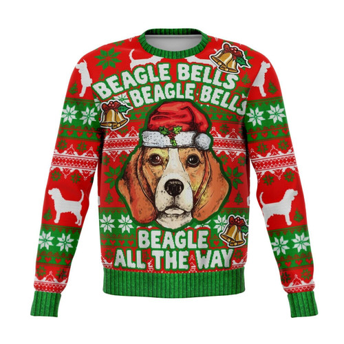 Beagle Bells Ugly Christmas Sweater, All Over Print Sweatshirt
