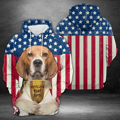 Dog Dad Beagle 3D All Over Print Hoodie, Zip-up Hoodie