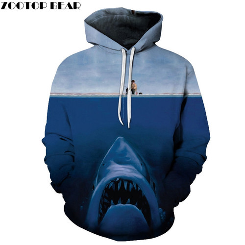Shark Sea 3d All Over Print Hoodie, Zip-Up Hoodie