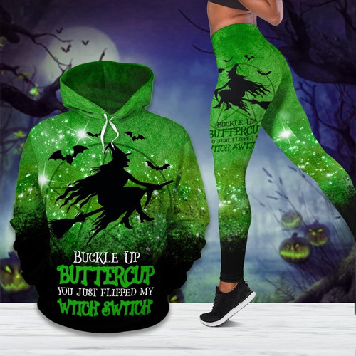 The Witch Halloween Witchcarft 3D Hoodie Legging Set Combo